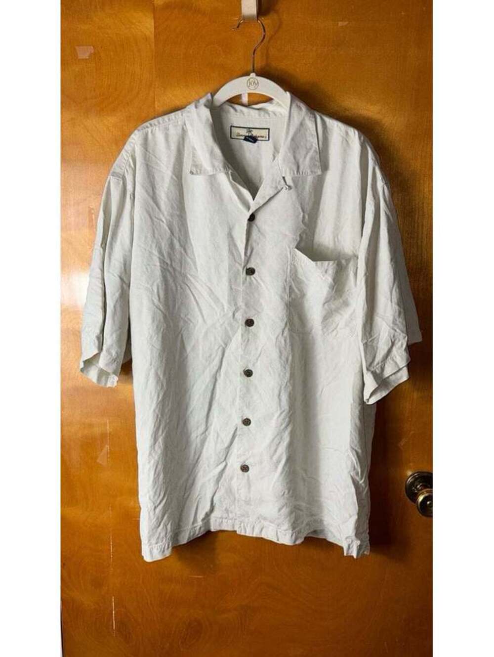 Tommy Bahama United In the Sand Silk Embroidered Shirt Size L Large